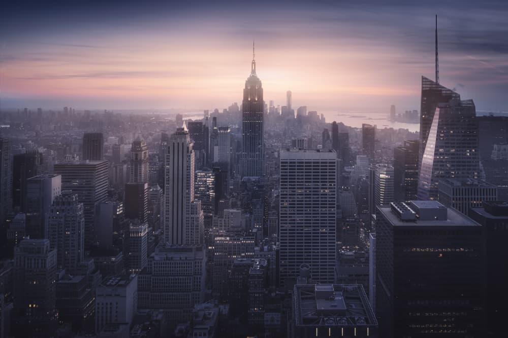 New York City Twilight by Jorge Ruiz Dueso — canvas wall art