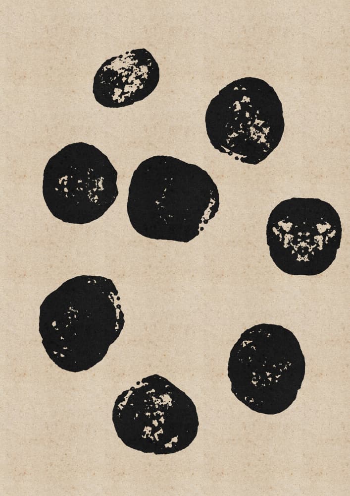 Organic Black Circles by Nicholas — canvas wall art