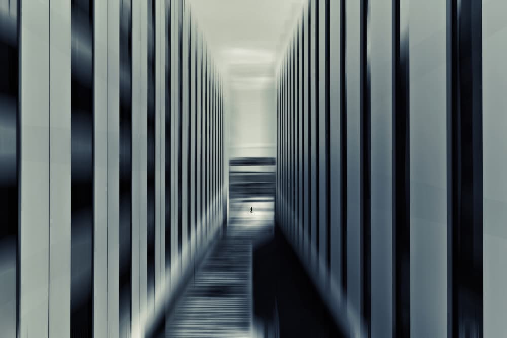 Vanishing Point Corridor by moucorn — canvas wall art