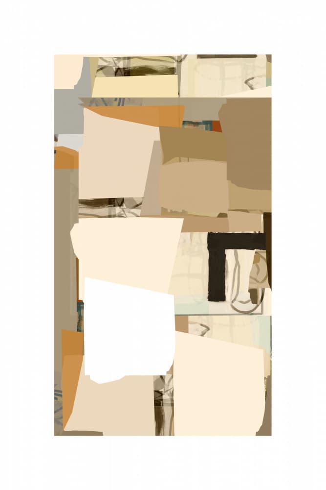 Neutral Abstract Collage by cartissi — canvas wall art