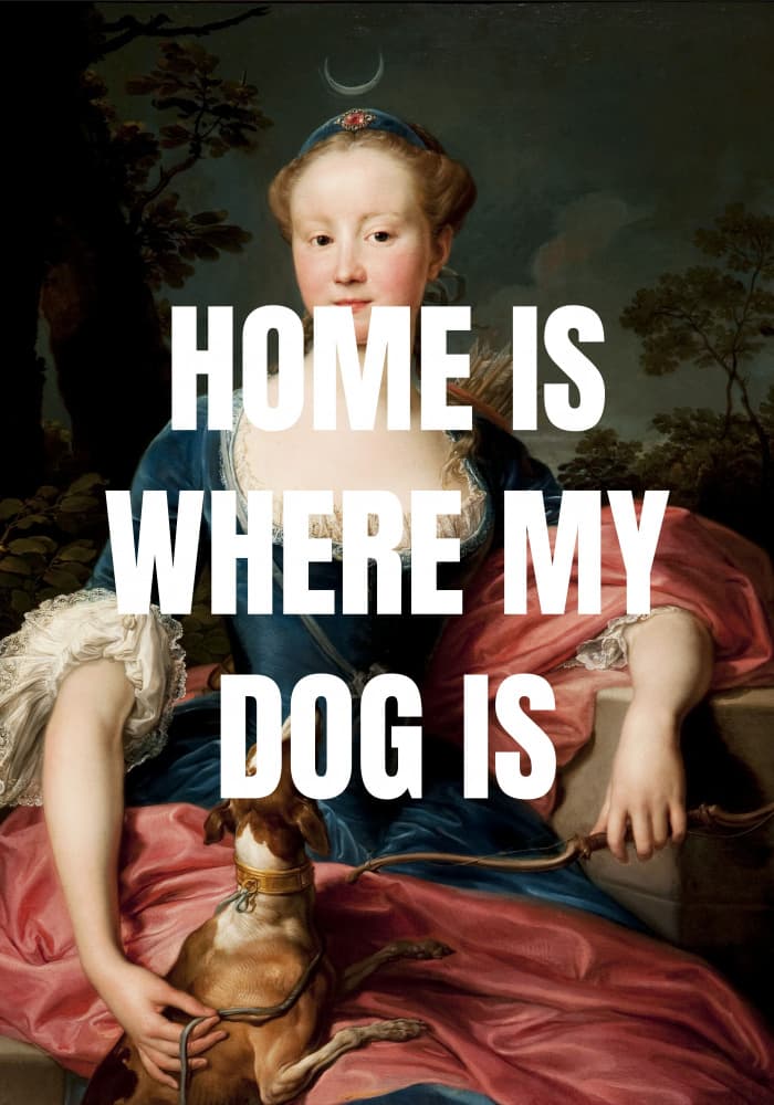 Classic Portrait Dog Quote by Athene Fritsch — canvas wall art