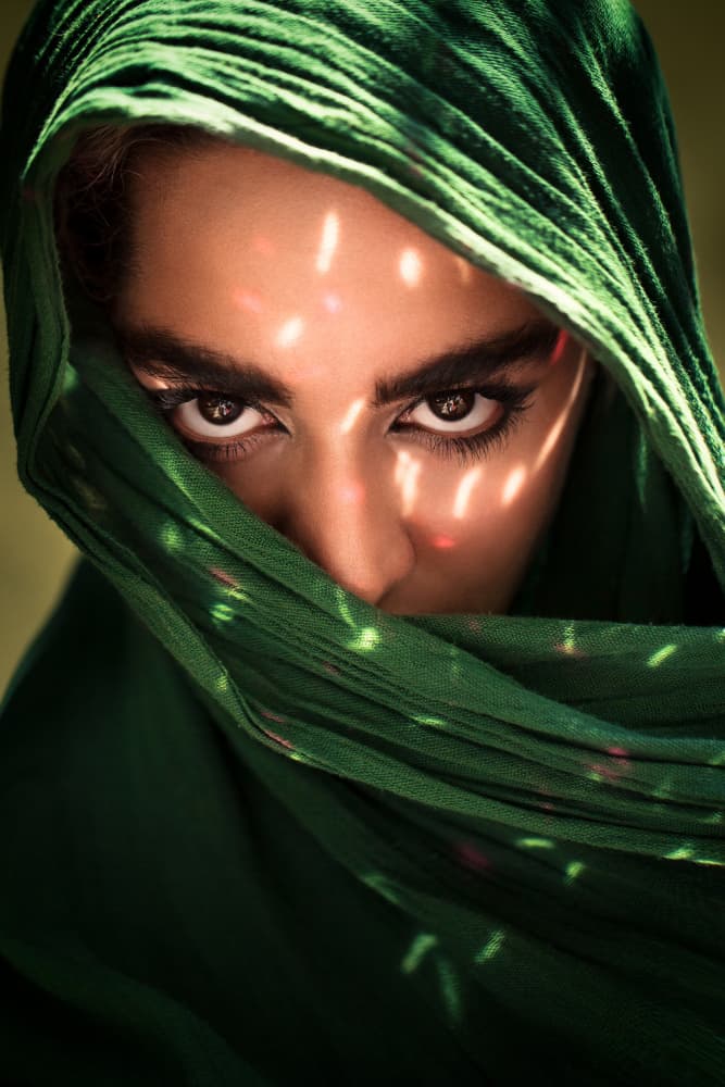Mysterious Green Gaze by Mehdi Mokhtari — canvas wall art
