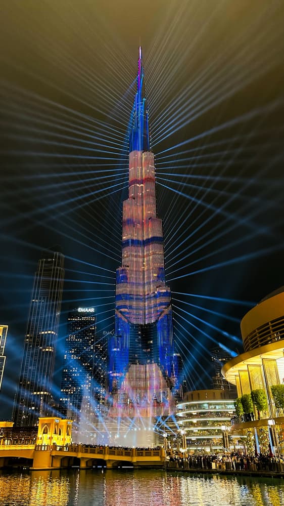 Burj Khalifa Light Show by Reza Mohammadi — canvas wall art