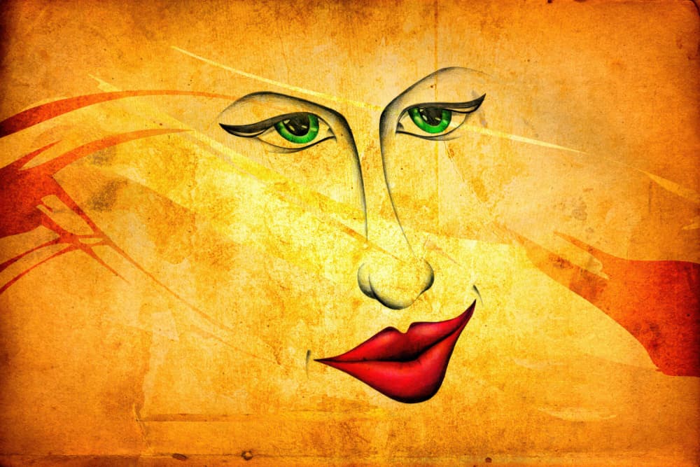 Vibrant Mystic Face by Rafal Kulik — canvas wall art
