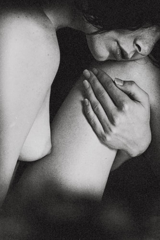 Melancholy Nude Figure by Bogdan Bouşcă — canvas wall art