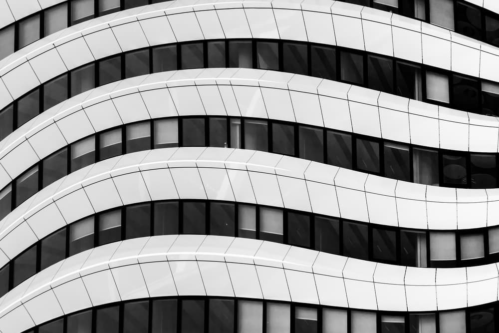 Wavy Modern Architecture by Luc Vangindertael (laGrange) — canvas wall art