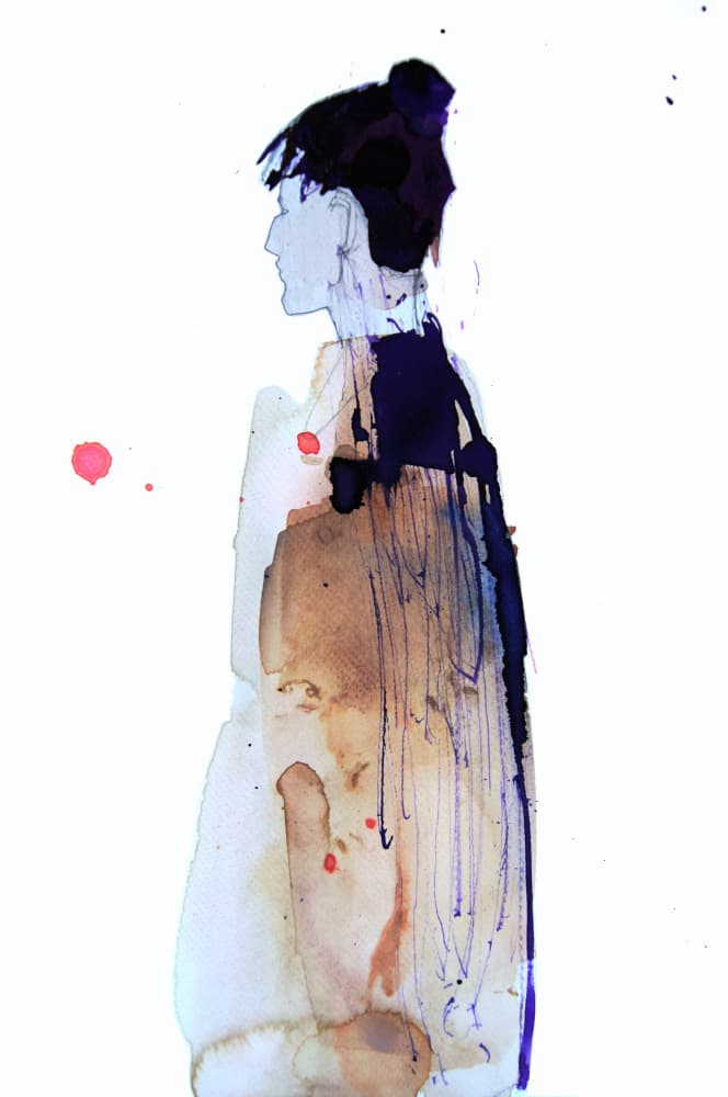 Abstract Woman Profile by Doris Schmitz — canvas wall art