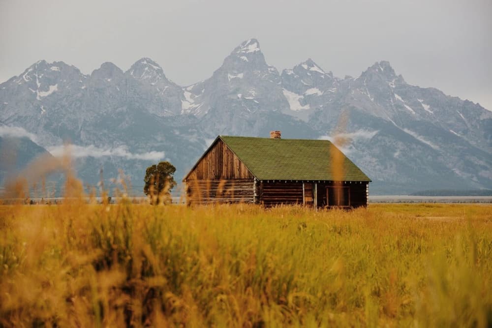 Rustic Cabin Mountain View by Del Mundo Imagery — canvas wall art