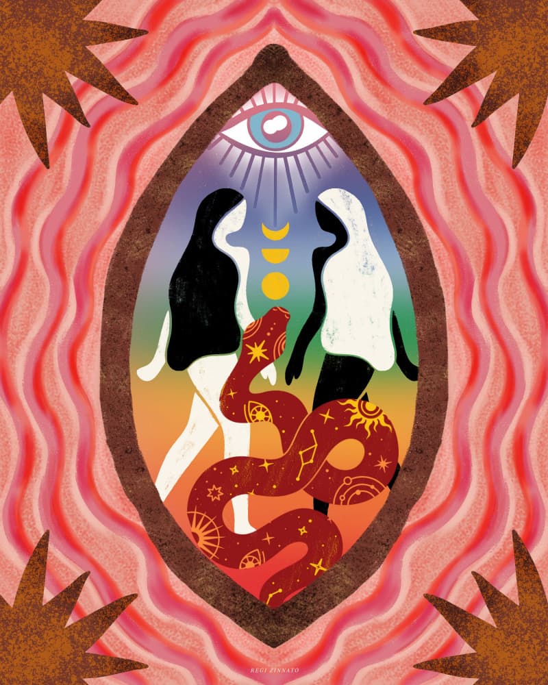 Sacred Feminine Duality by Regina Porto — canvas wall art