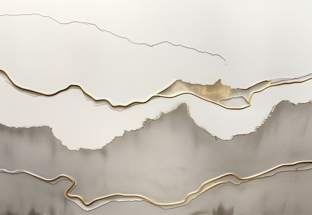 Golden Layered Landscape by Alma — canvas wall art