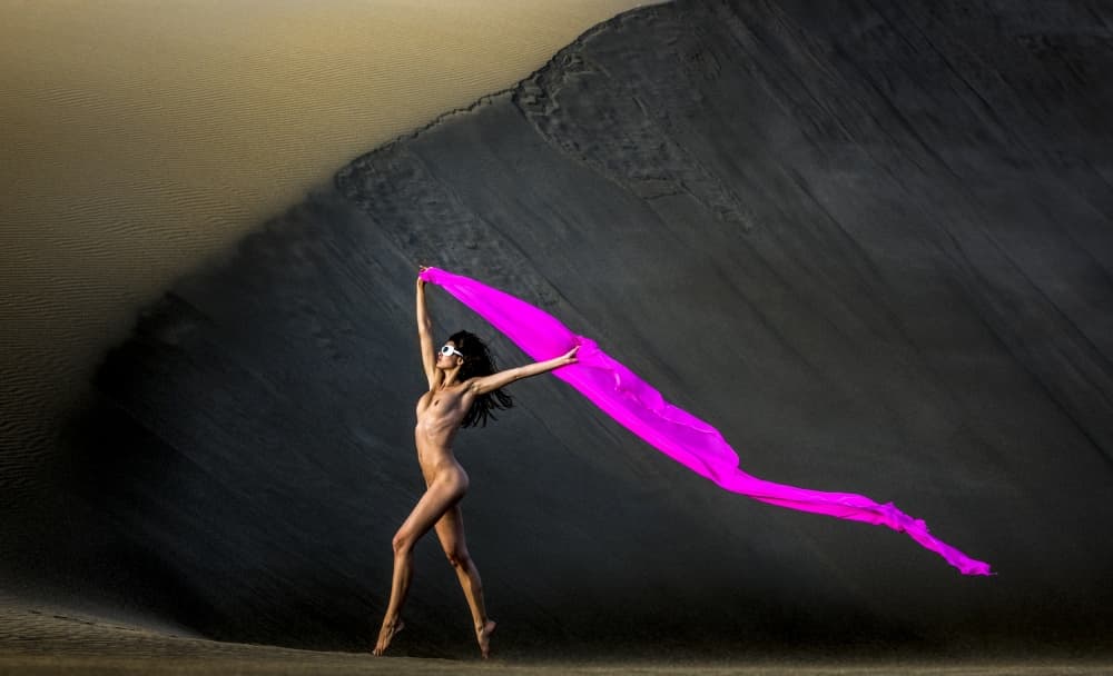 Graceful Desert Nude by Peter Müller Photography — canvas wall art