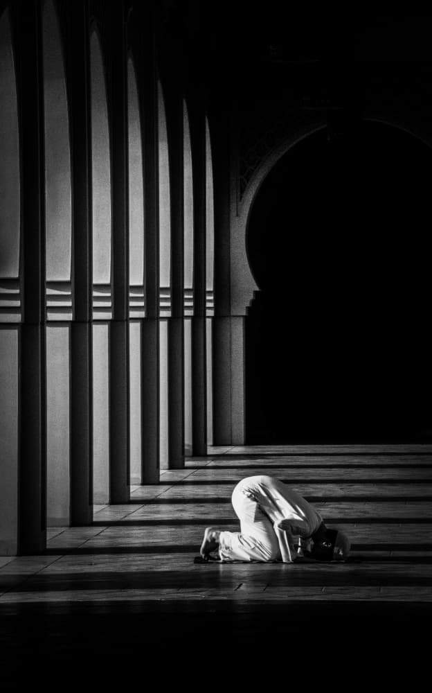 Devotion in Sacred Space by Ahmed Aldaie — canvas wall art