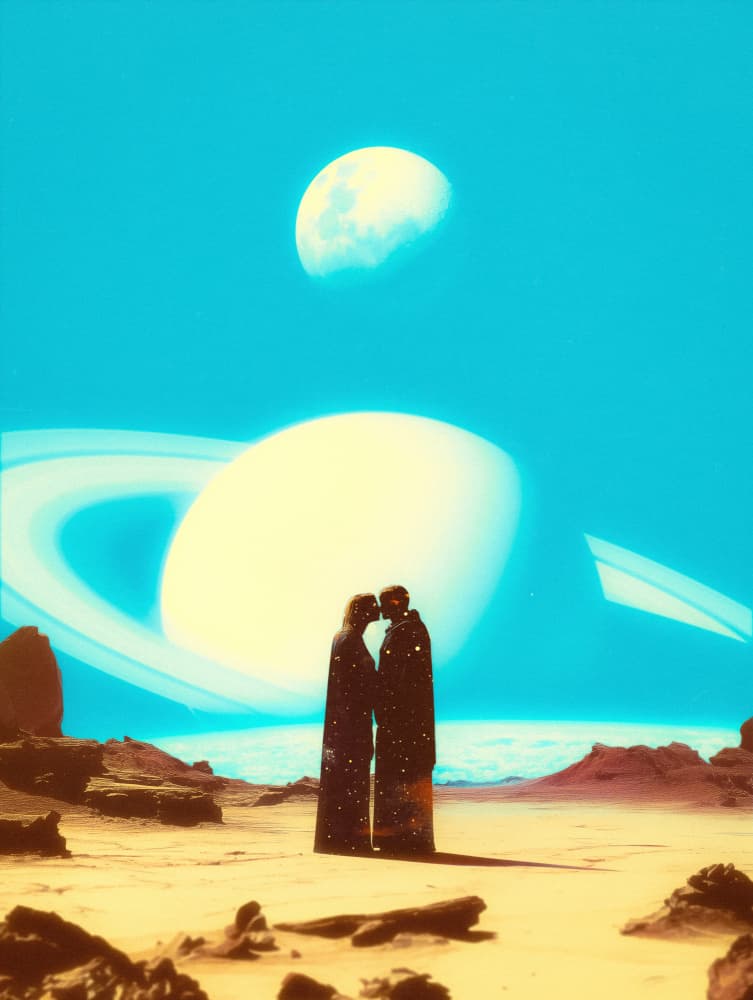 Falling In Love On Mars by Taudalpoi — canvas wall art