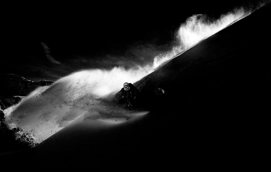 Winter Powder Rush by Tristan Shu — canvas wall art