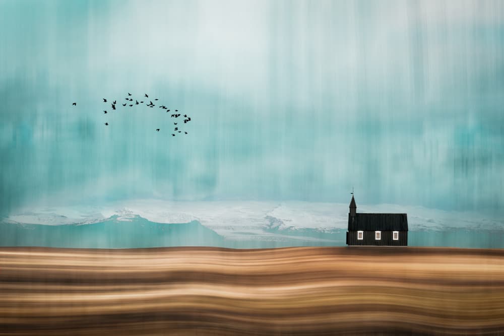 Dreamy Church Landscape by Marcus Hennen — canvas wall art