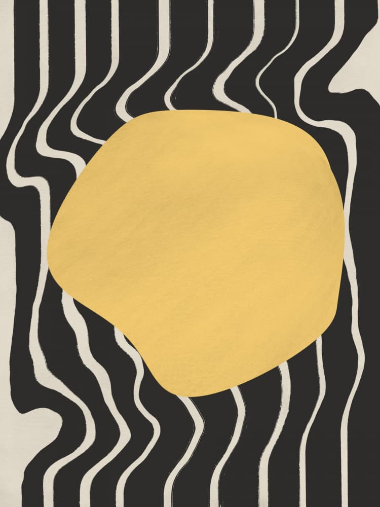 Abstract Golden Waves by Little Dean — canvas wall art