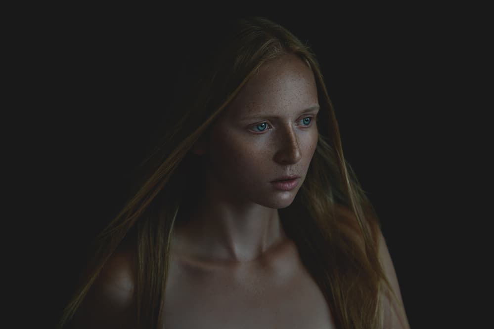 Pensive Blonde Woman by Martina Nemcekova EP — canvas wall art