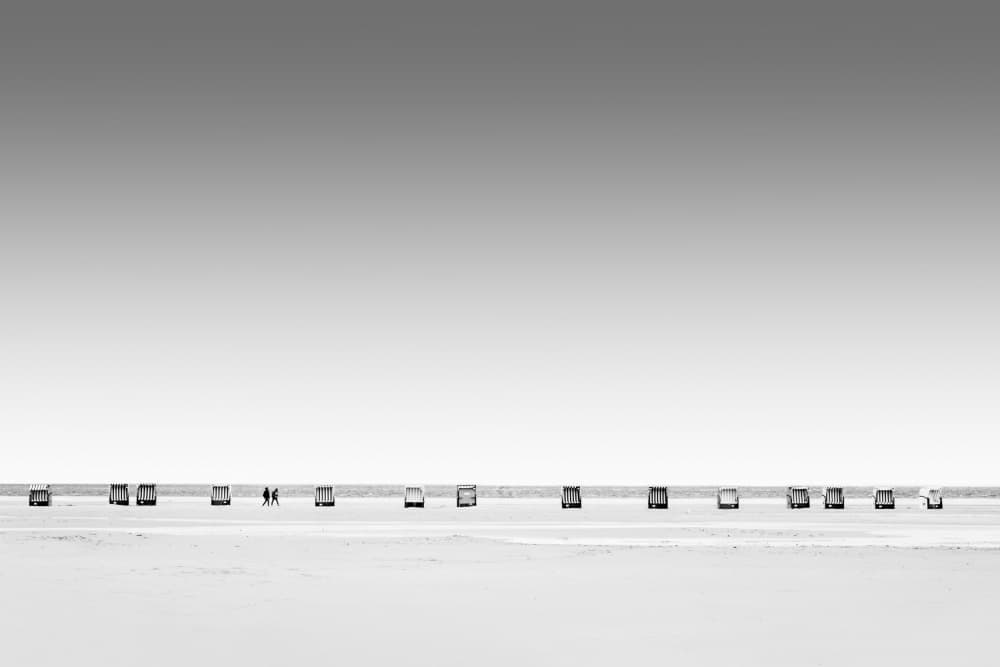Minimalist Beach Horizon by Rolf Endermann — canvas wall art