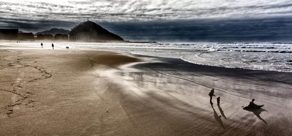 Dramatic Beach Reflections by Jois Domont ( J.L.G.) — canvas wall art