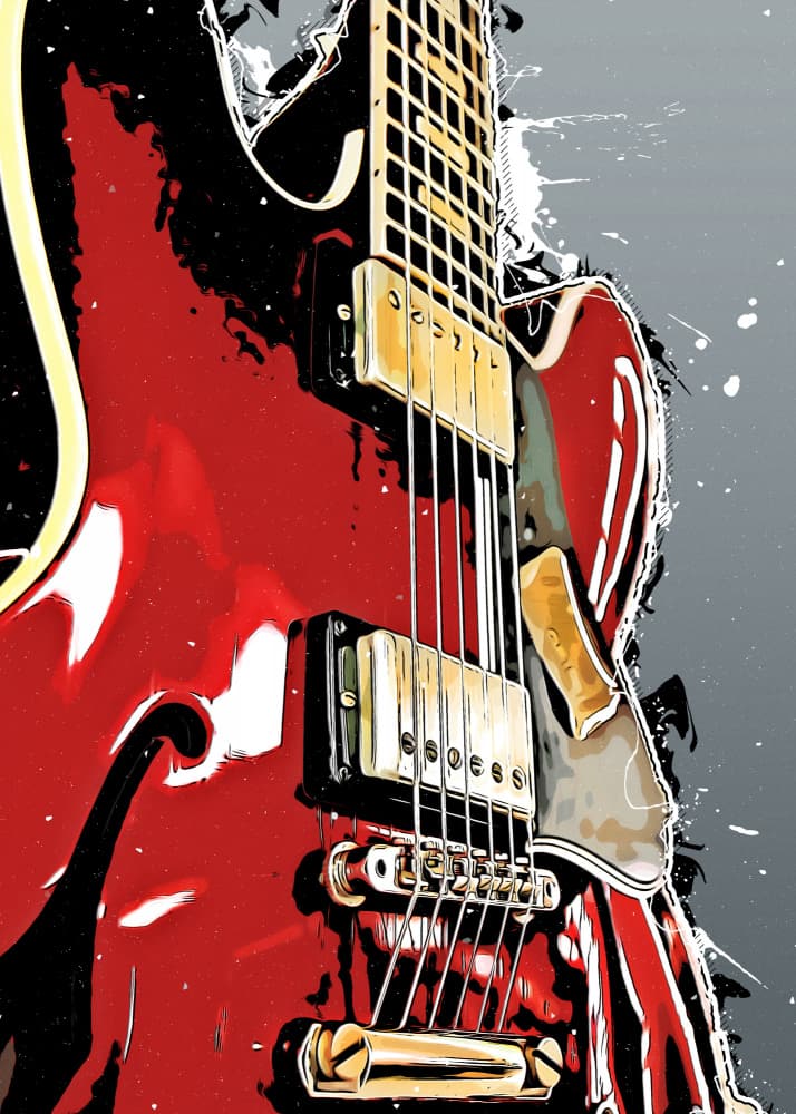 Vibrant Red Electric by Justyna Jaszke — canvas wall art