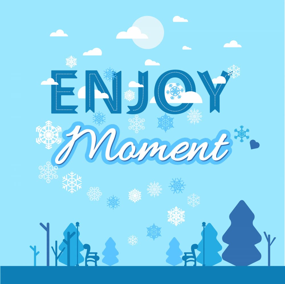Enjoy Winter Moment by Marika Barsrsind — canvas wall art