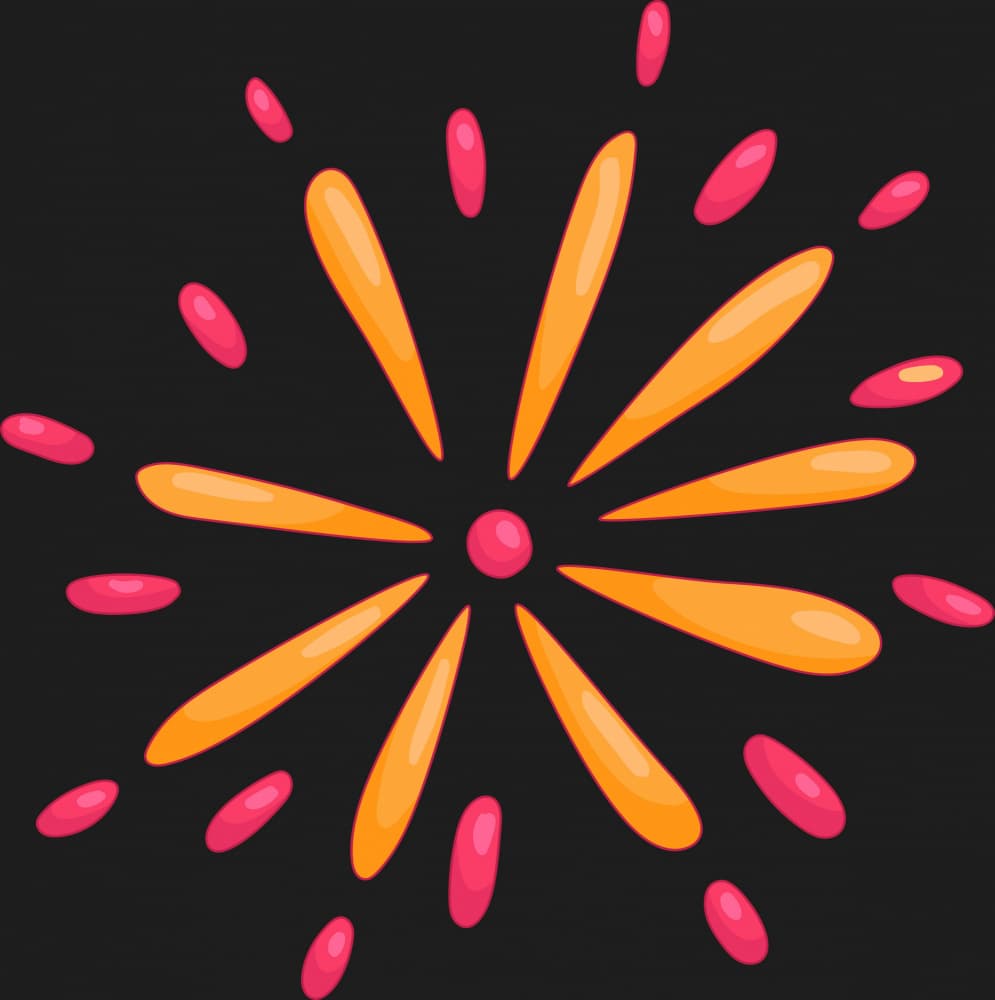 Colorful Fireworks Burst by Marika Barsrsind — canvas wall art