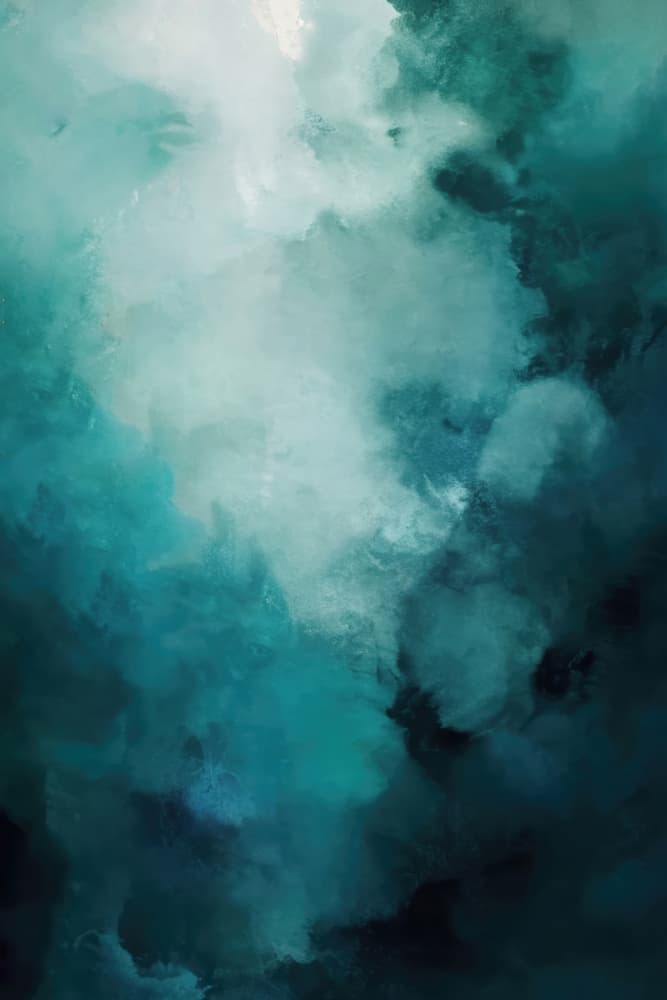 Deep Teal Swirls by Alpenglow Workshop — canvas wall art