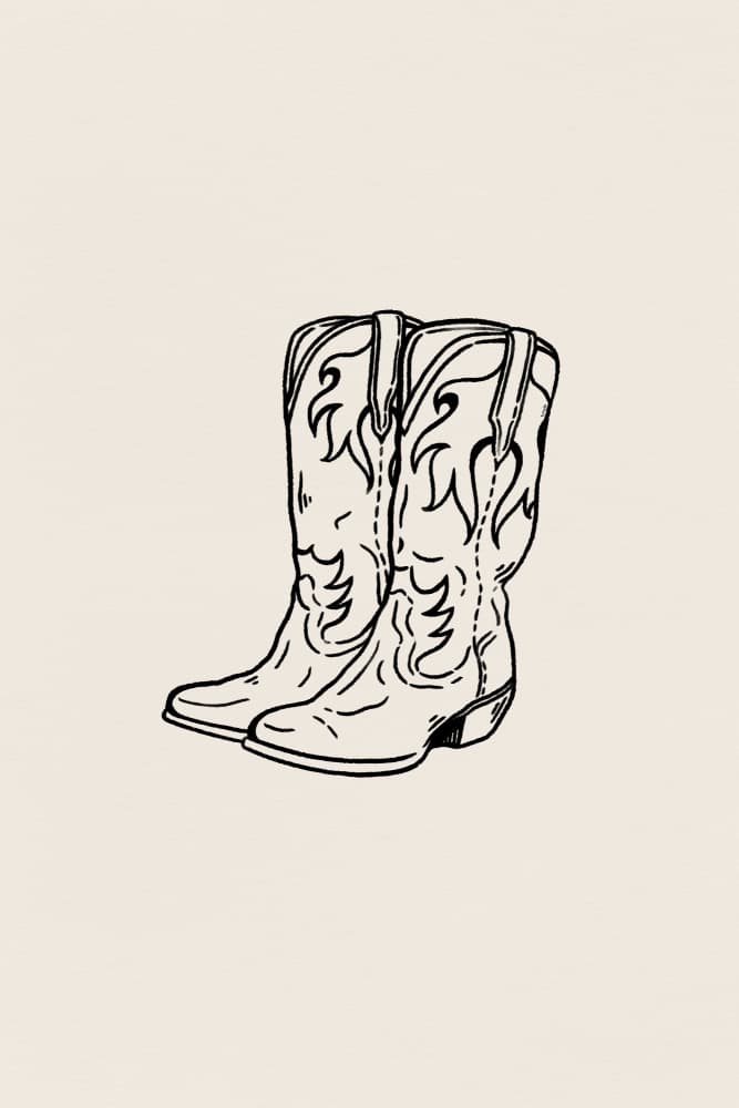 Classic Cowboy Boots by Tara Royle — canvas wall art