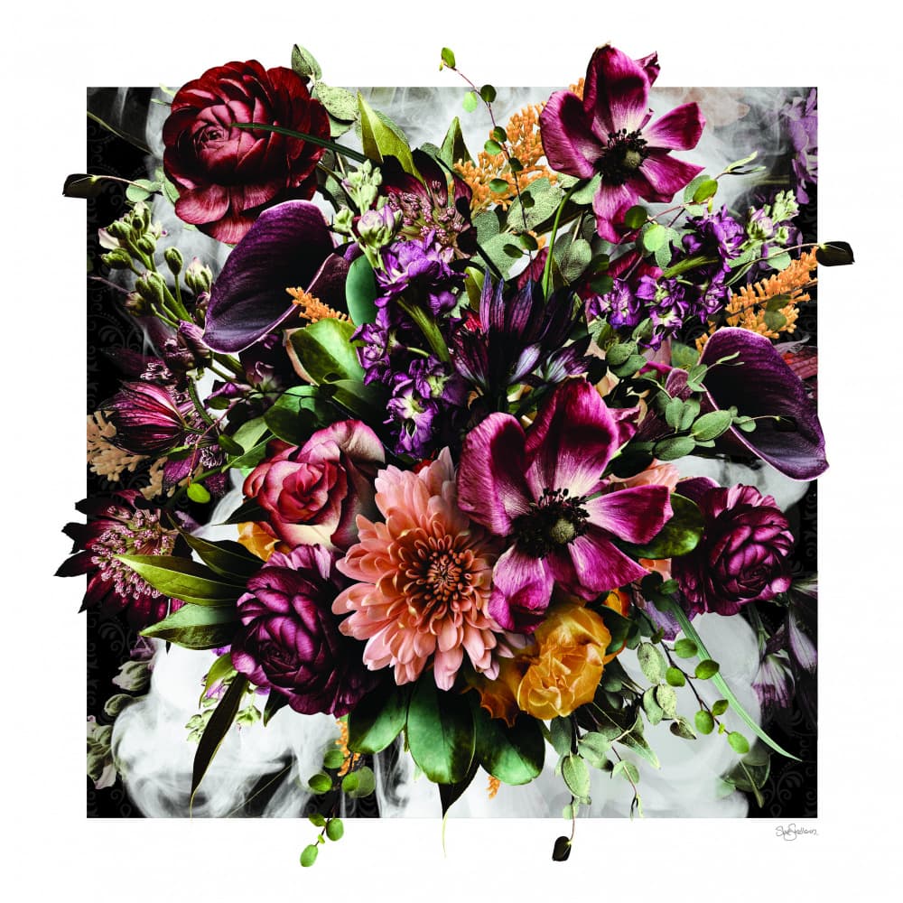 Opulent Floral Drama by Sue Skellern — canvas wall art