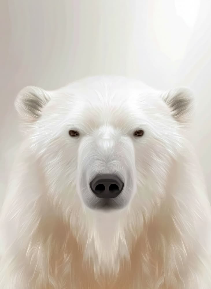 Majestic Polar Bear by Justyna Jaszke — canvas wall art