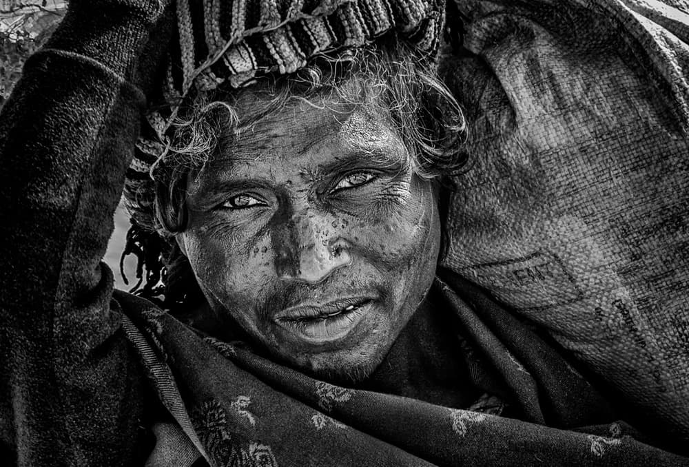 Intense Gaze Portrait by Joxe Inazio Kuesta Garmendia — canvas wall art