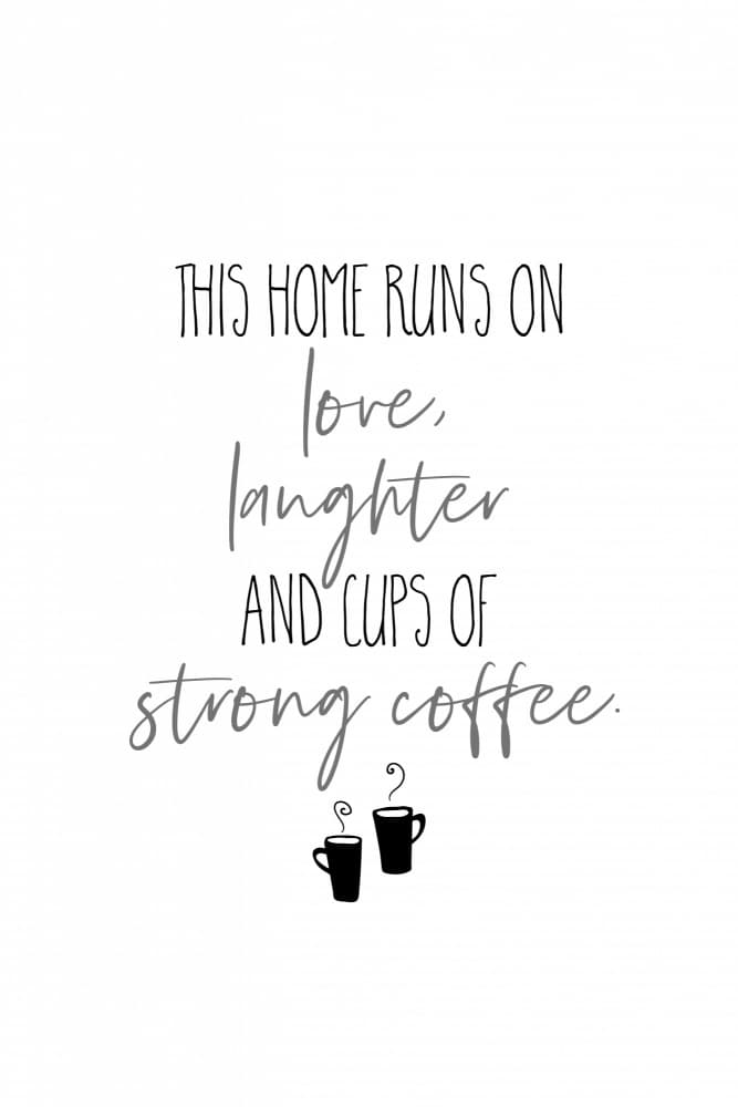 Home Love Coffee Laughter by Melanie Viola — canvas wall art