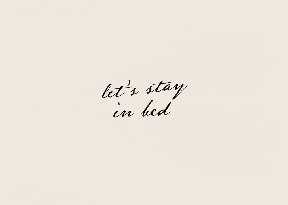 Let's Stay In Bed by Tara Royle — canvas wall art