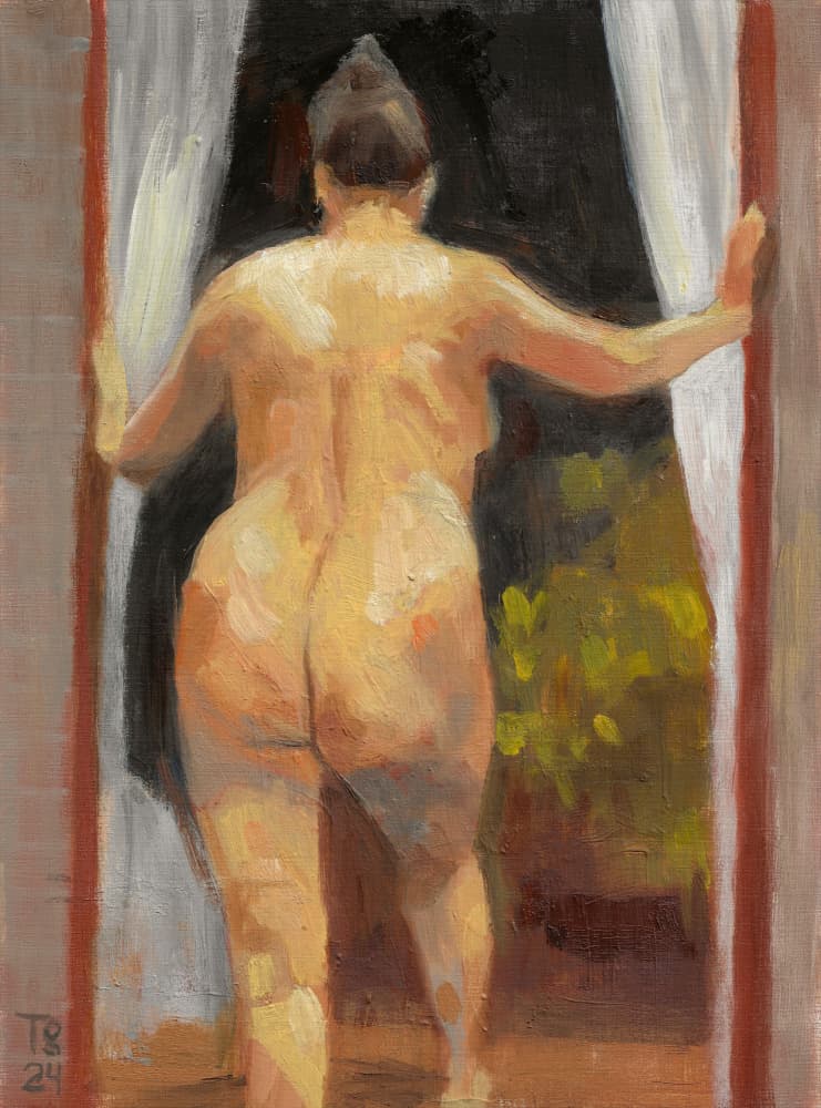 Sunlit Doorway Nude by Tore Bahnson — canvas wall art