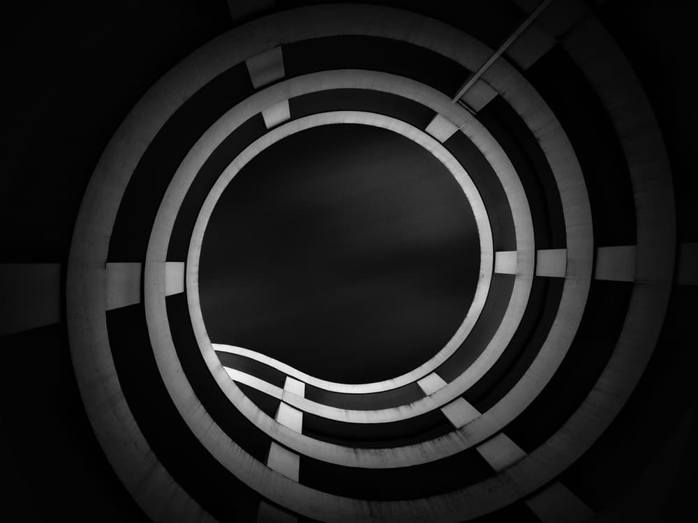 Dark Spiral Geometry by Adam Dauria ☂ — canvas wall art