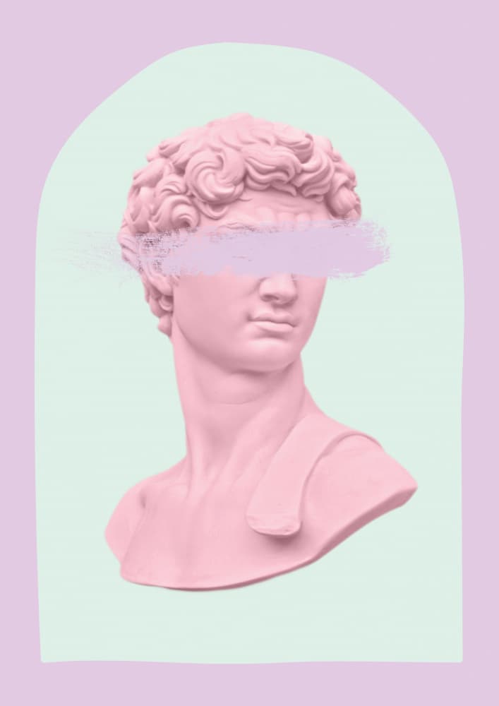 Pastel Pink Bust Arch by Talitha McQueen — canvas wall art