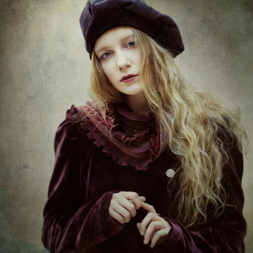 Pensive Velvet Portrait by kenp — canvas wall art