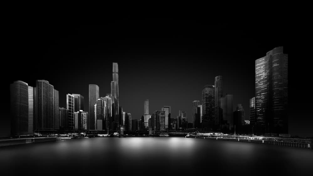 Sleek Cityscape Reflection by John LaPrad — canvas wall art