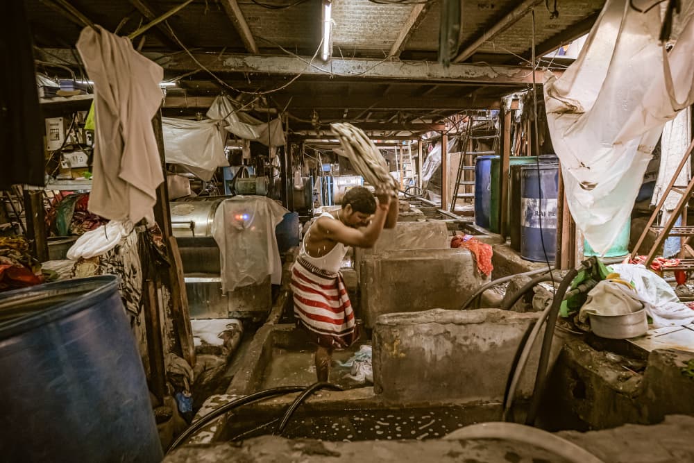 Manual Laundry Work by Subhajit Das — canvas wall art