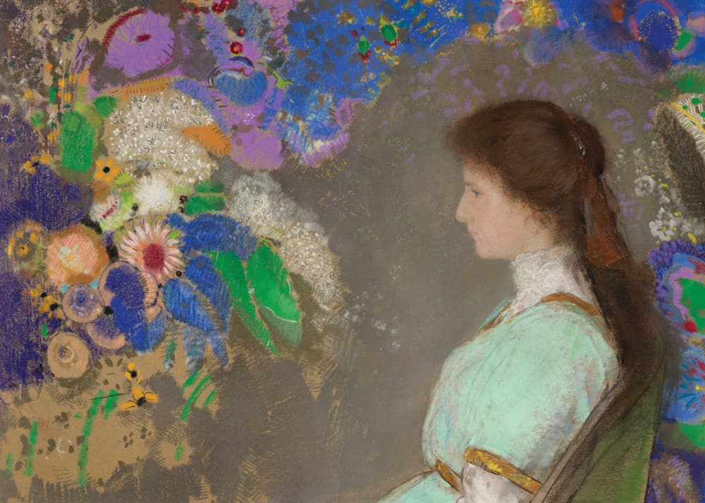 Violette Heymann by Odilon Redon — canvas wall art