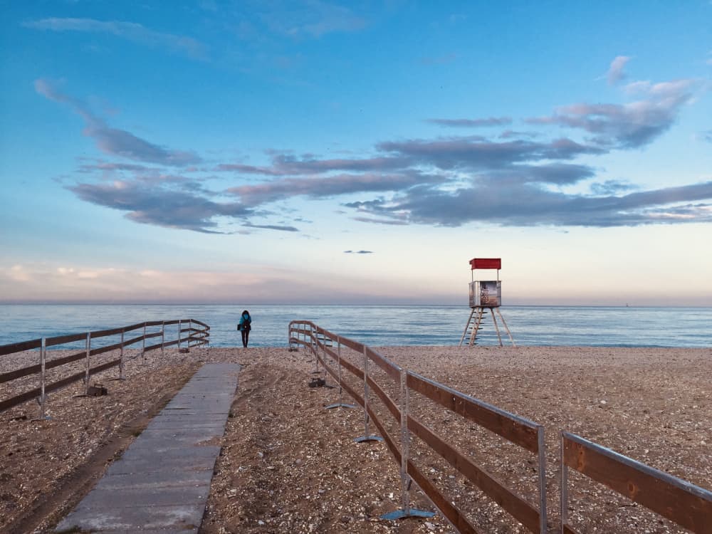 Quiet Beach Morning by Barbara Orienti — canvas wall art