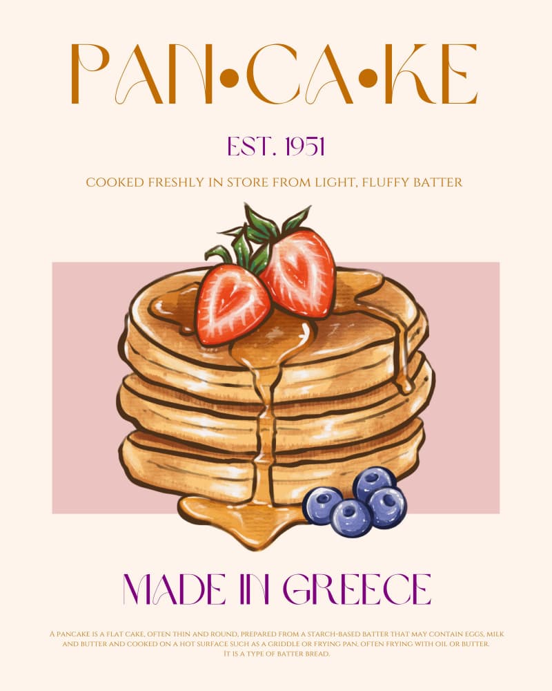 Fluffy Pancake Stack by Nazma Khokhar — canvas wall art