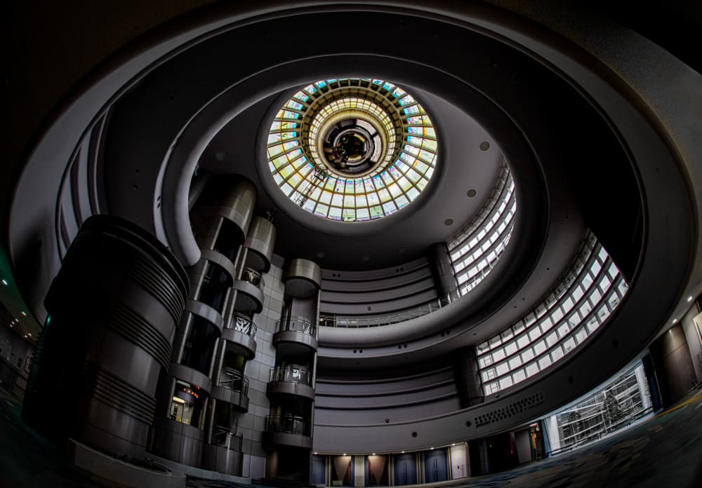 Grand Spiral Atrium by YASUTOSHI HONJO — canvas wall art