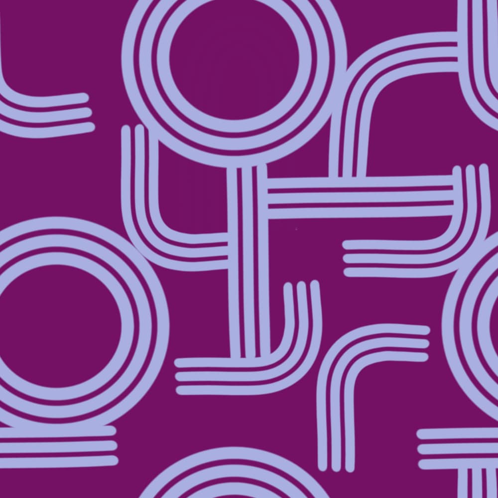 Retro Purple Groove by Charlotte Trudgett — canvas wall art
