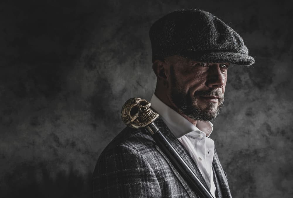 Skull Cane Gentleman by gNo — canvas wall art