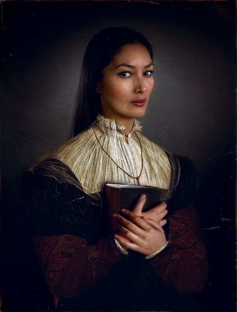 Pensive Scholar with Book by Svetlana Melik-Nubarova — canvas wall art
