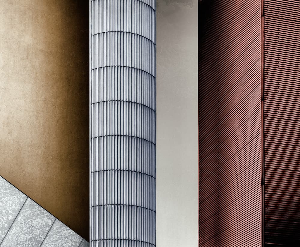 Industrial Geometric Facade by Harry Verschelden — canvas wall art