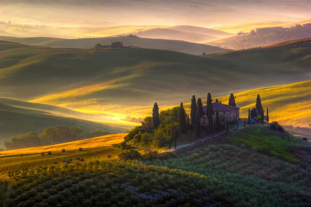 Misty Tuscan Landscape by Francesco Riccardo Iacomino — canvas wall art
