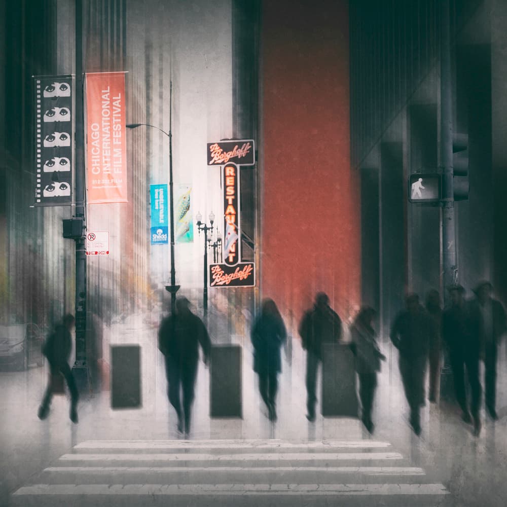 Urban Night Motion by Roswitha Schleicher-Schwarz — canvas wall art