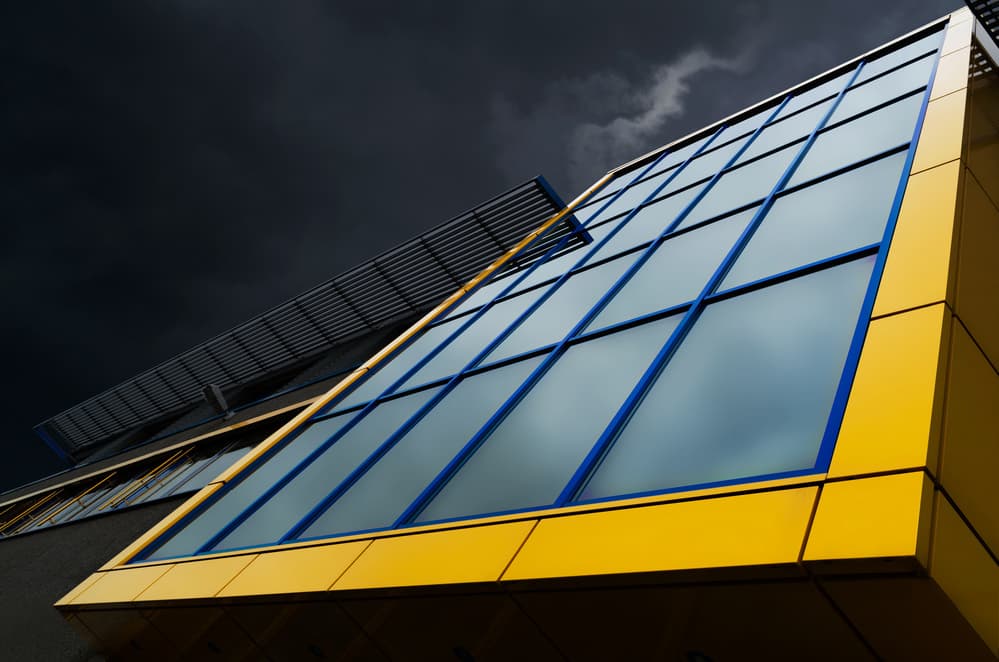 Modern Yellow Facade by Marc Huybrighs — canvas wall art